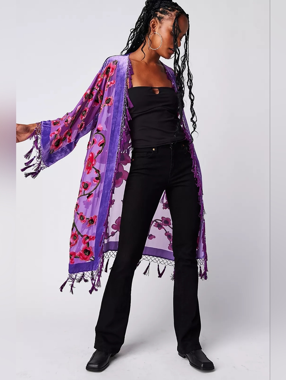 NWT Rare Free People Cherry Blossom Kimono- A Must See! - Picture 3 of 6
